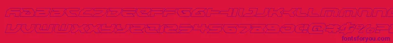 Royalsamuraioutital Font – Purple Fonts on Red Background