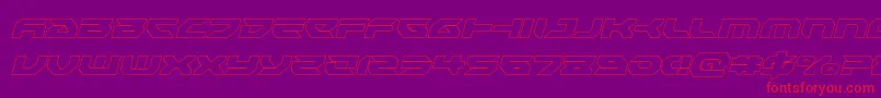 Royalsamuraioutital Font – Red Fonts on Purple Background