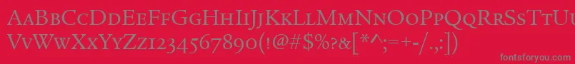 LegacySerifScItcTtBook Font – Gray Fonts on Red Background