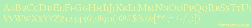 LegacySerifScItcTtBook Font – Yellow Fonts on Green Background