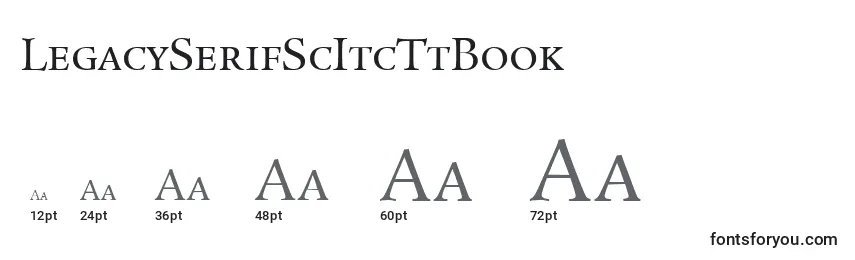 Размеры шрифта LegacySerifScItcTtBook