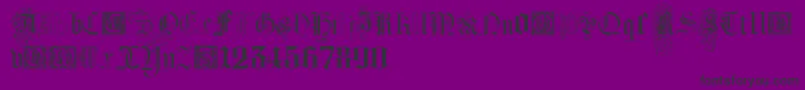 KidnappedAtGermanLandsFour Font – Black Fonts on Purple Background