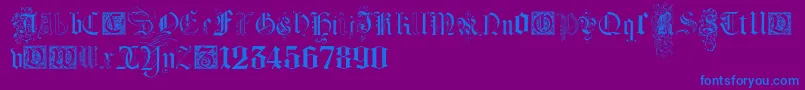 KidnappedAtGermanLandsFour Font – Blue Fonts on Purple Background