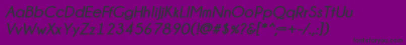ChampagneLimousinesBoldItalic Font – Black Fonts on Purple Background