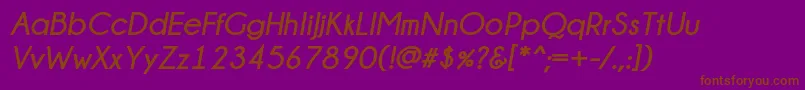 ChampagneLimousinesBoldItalic Font – Brown Fonts on Purple Background