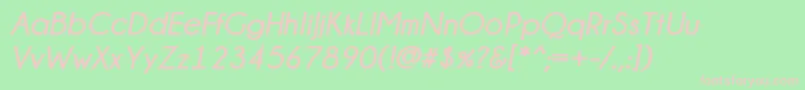 ChampagneLimousinesBoldItalic Font – Pink Fonts on Green Background