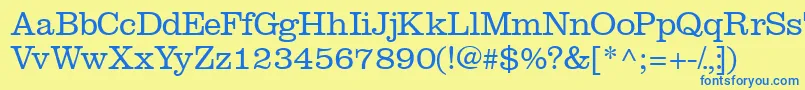 Introitlightssk Font – Blue Fonts on Yellow Background