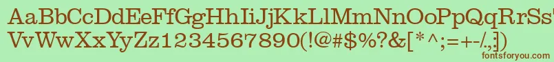 Introitlightssk-fontti – ruskeat fontit vihreällä taustalla