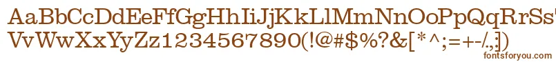 Introitlightssk-Schriftart – Braune Schriften auf weißem Hintergrund