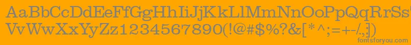 Introitlightssk Font – Gray Fonts on Orange Background