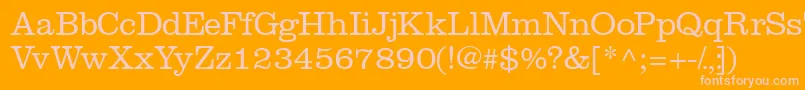 Introitlightssk-fontti – vaaleanpunaiset fontit oranssilla taustalla