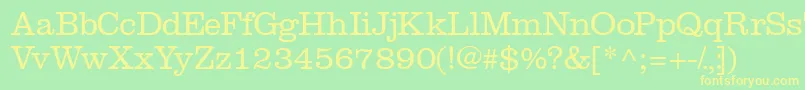 Introitlightssk Font – Yellow Fonts on Green Background