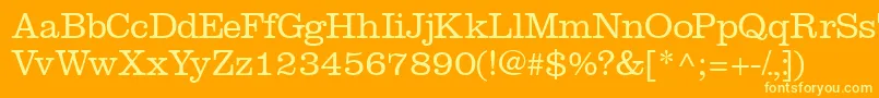 Introitlightssk Font – Yellow Fonts on Orange Background