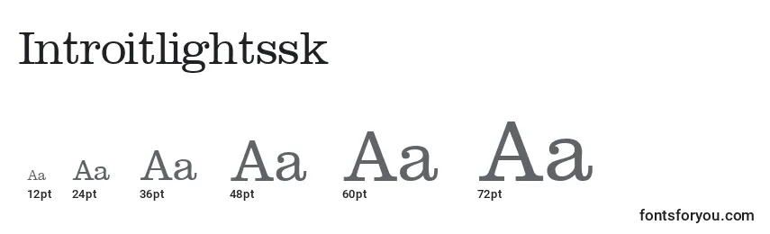 Размеры шрифта Introitlightssk