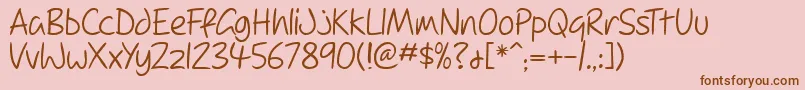 Police DupreeLight – polices brunes sur fond rose
