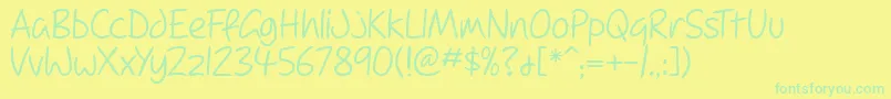 Шрифт DupreeLight – зелёные шрифты на жёлтом фоне