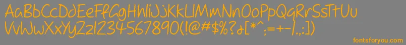 DupreeLight Font – Orange Fonts on Gray Background