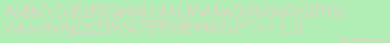 DupreeLight Font – Pink Fonts on Green Background