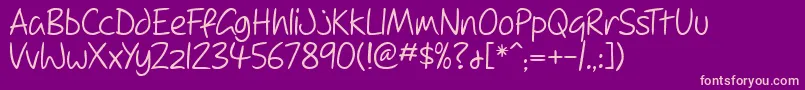DupreeLight Font – Pink Fonts on Purple Background