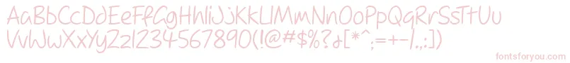 Czcionka DupreeLight – różowe czcionki