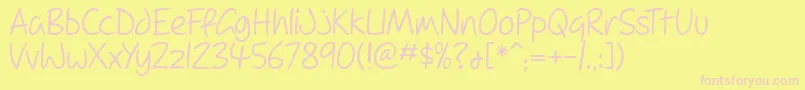 DupreeLight Font – Pink Fonts on Yellow Background