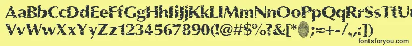 Pessima Font – Black Fonts on Yellow Background