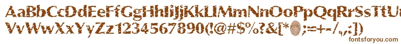 Pessima Font – Brown Fonts on White Background