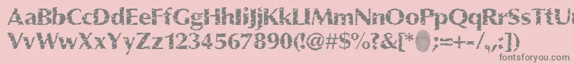 Pessima Font – Gray Fonts on Pink Background