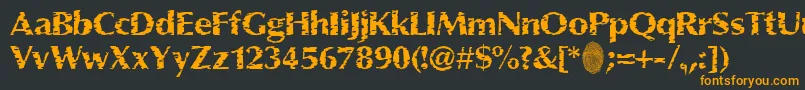 Pessima Font – Orange Fonts on Black Background