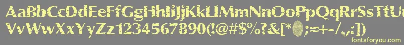 Pessima Font – Yellow Fonts on Gray Background