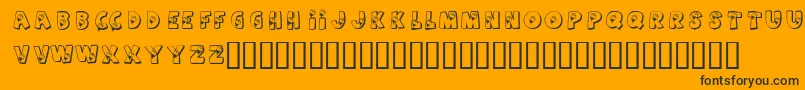 KrSummerCandy Font – Black Fonts on Orange Background