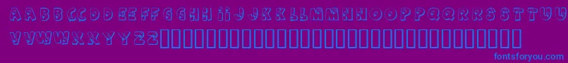 KrSummerCandy-Schriftart – Blaue Schriften auf violettem Hintergrund