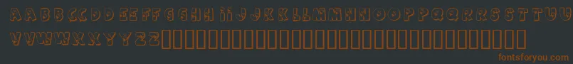 KrSummerCandy-fontti – ruskeat fontit mustalla taustalla