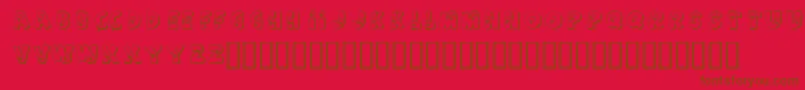 KrSummerCandy-fontti – ruskeat fontit punaisella taustalla