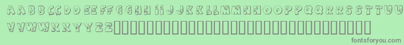 KrSummerCandy Font – Gray Fonts on Green Background