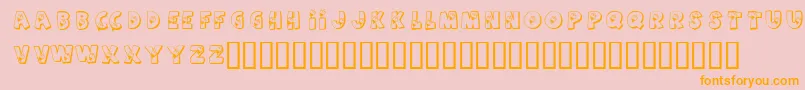 KrSummerCandy-Schriftart – Orangefarbene Schriften auf rosa Hintergrund