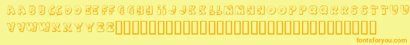 KrSummerCandy Font – Orange Fonts on Yellow Background