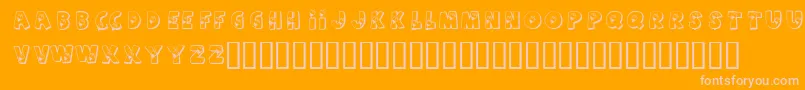 KrSummerCandy Font – Pink Fonts on Orange Background