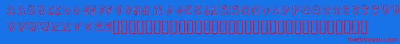 KrSummerCandy Font – Red Fonts on Blue Background