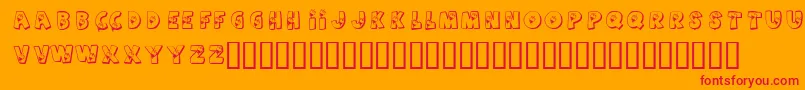 KrSummerCandy Font – Red Fonts on Orange Background