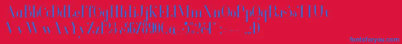 GlamorLightcondensed Font – Blue Fonts on Red Background