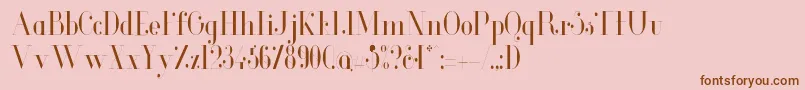 GlamorLightcondensed Font – Brown Fonts on Pink Background