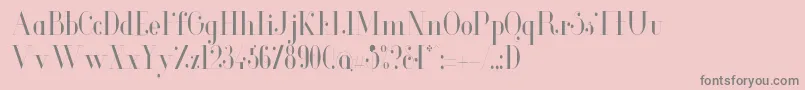 フォントGlamorLightcondensed – ピンクの背景に灰色の文字