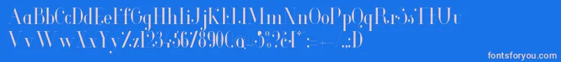 フォントGlamorLightcondensed – ピンクの文字、青い背景