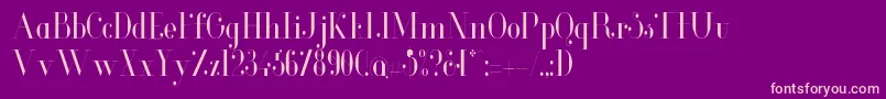 GlamorLightcondensed Font – Pink Fonts on Purple Background