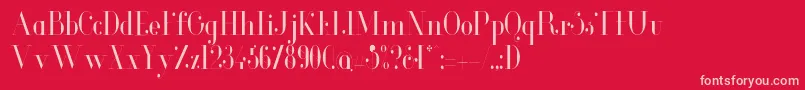 GlamorLightcondensed Font – Pink Fonts on Red Background