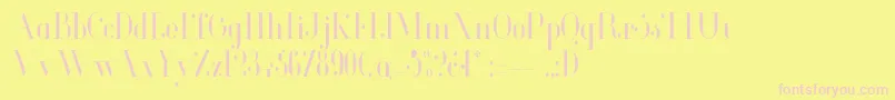 GlamorLightcondensed Font – Pink Fonts on Yellow Background