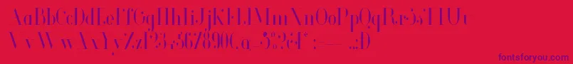 GlamorLightcondensed Font – Purple Fonts on Red Background