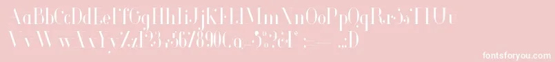 GlamorLightcondensed-Schriftart – Weiße Schriften auf rosa Hintergrund