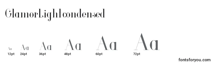 GlamorLightcondensed (116695) Font Sizes